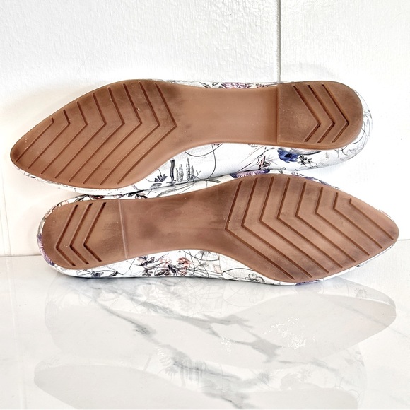Me Too Aimee Leather Floral Ballet Flat 8.5 Botanical - Picture 8 of 10